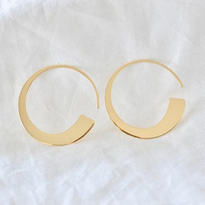 Orbit Earrings in Sterling Silver 925, Large Open Hoop Statement Earrings, Gold Statement Earrings, Jamber Jewels image 9