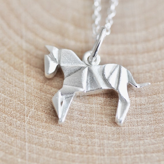 Sterling Silver Origami Horsey Necklace Sterling Silver Origami Horsey Necklace
