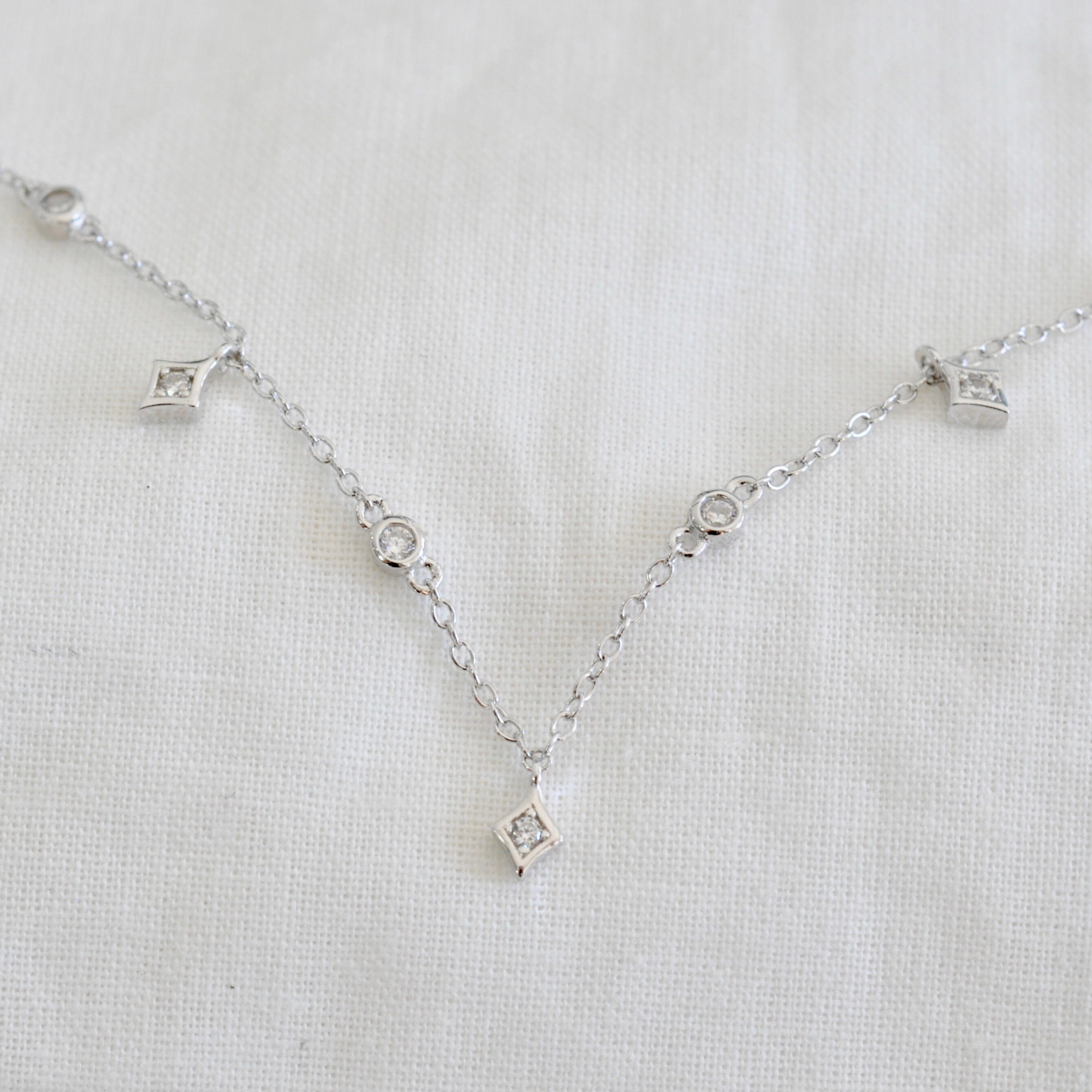 CZ Star Choker Necklace