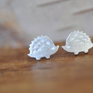 Sterling Silver Hedgehog Stud Earrings, SILVER Hedgehog Earrings, Silver Hedgehog Studs, Children's Earrings, Jamber Jewels 925 image 7