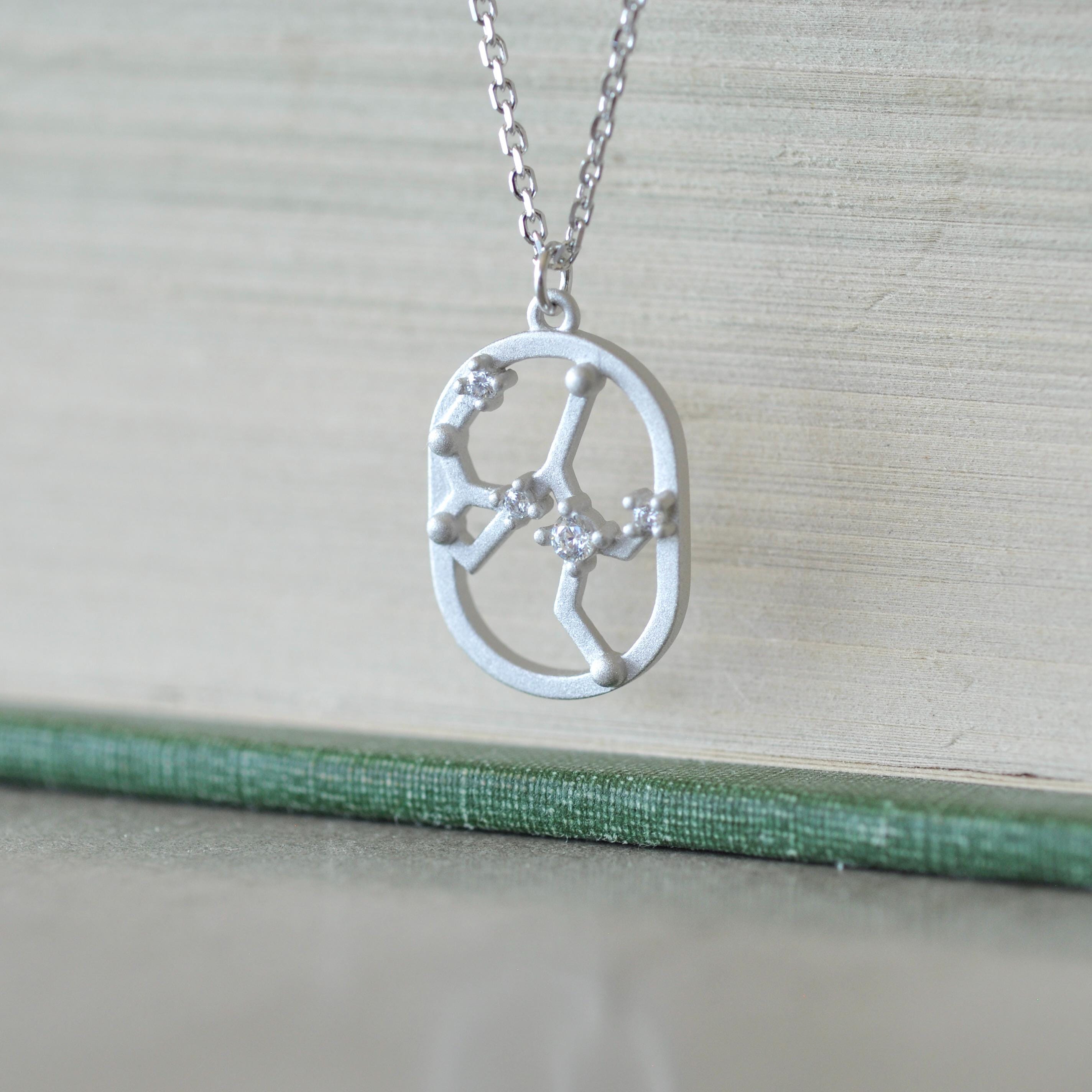 SAGITTARIUS Zodiac Necklace in Sterling Silver, Zodiac Constellation Necklace, Zodiac Sign Pendant, Custom Astrology Necklace, Jamber Jewels
