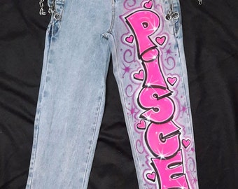 Custom Jeans - Etsy