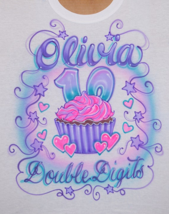 birthday airbrush t shirts