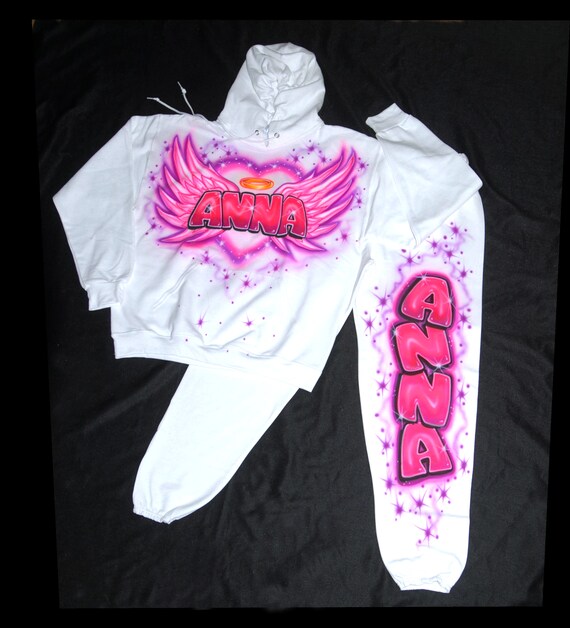 Angels Spray Paint Hoodie – Out The Purse UK