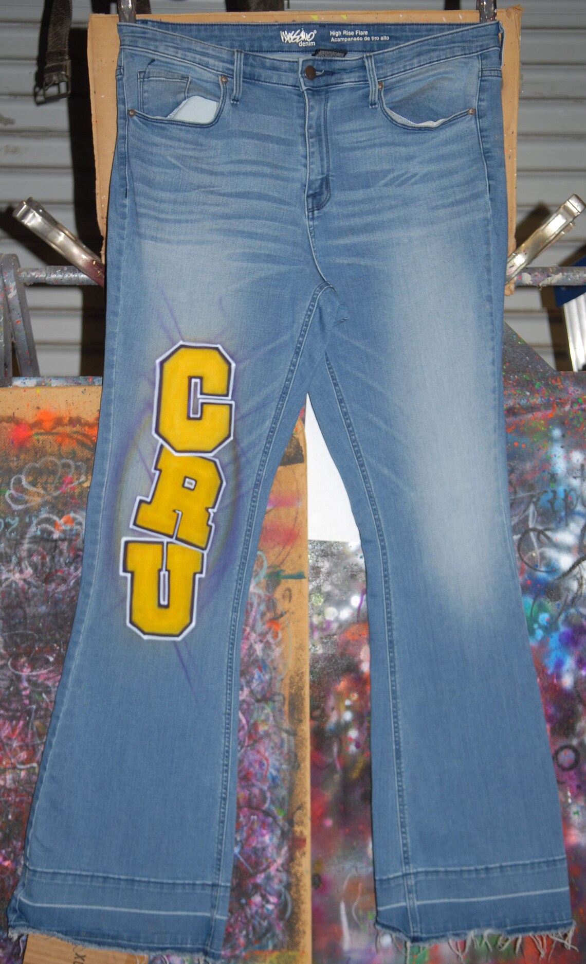 Airbrush Jeans Sweatpant Grafitti Lettering Fresh Prince Pants Etsy