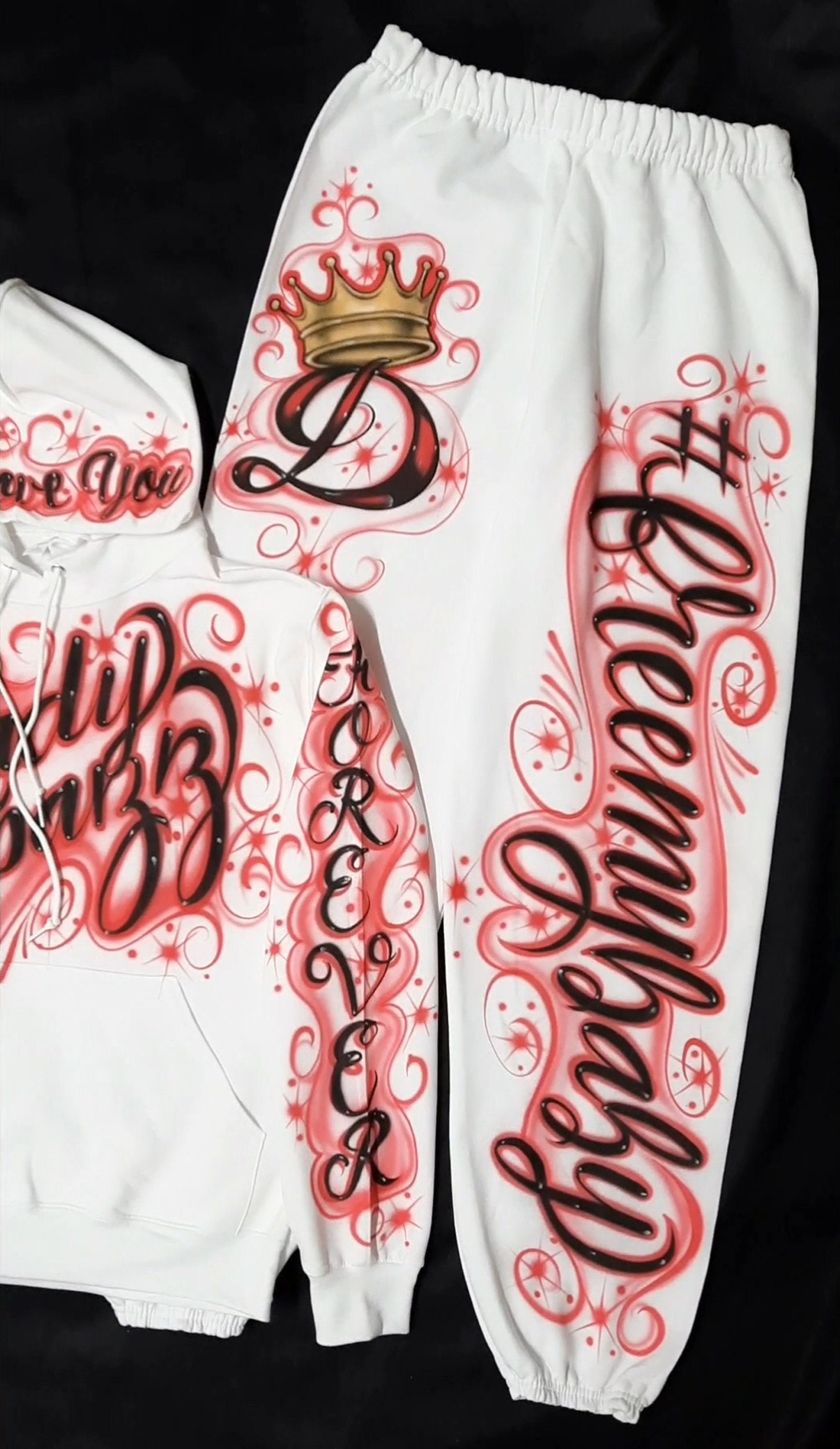 Airbrush Graffiti Name LV Print Shirt Design 18 MOS / Yes