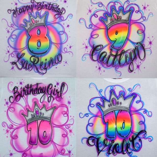 Airbrushed T Shirt Etsy