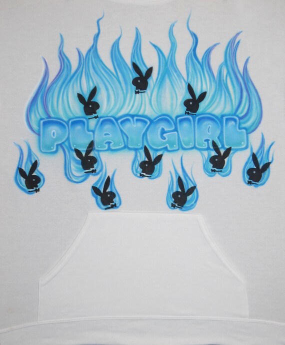 Airbrush T Shirt Fire Fiery Playgirl 
