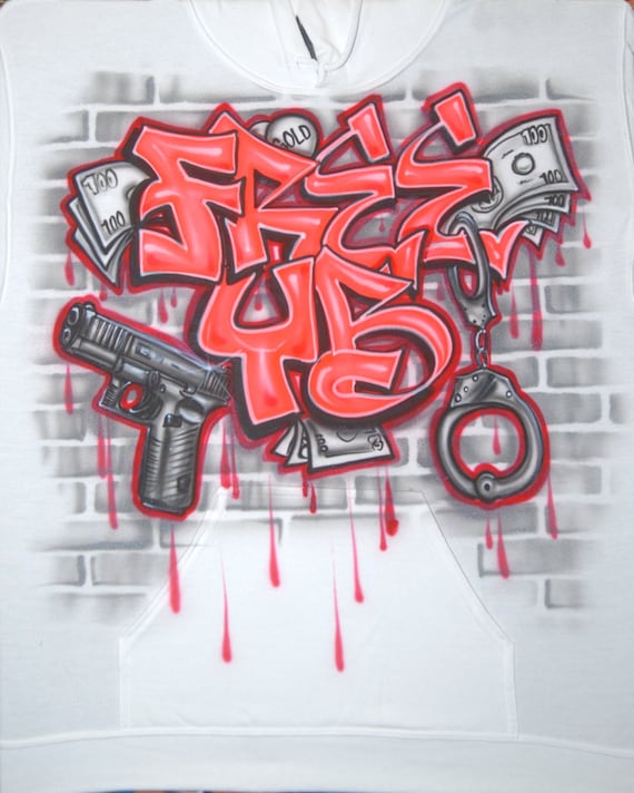 Airbrush T-Shirt Graffiti Name 80's 90 