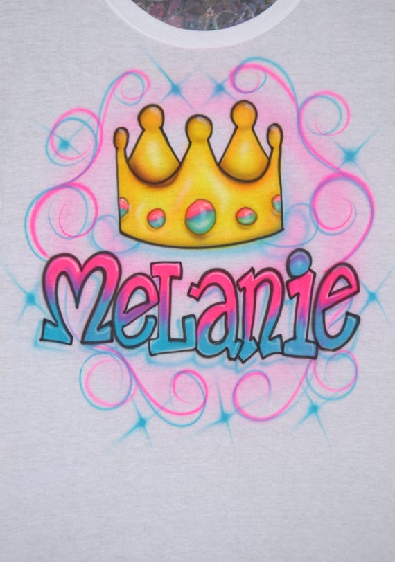 Airbrush Emoji Crown Jewels Name Queen King Princess Prince | Etsy