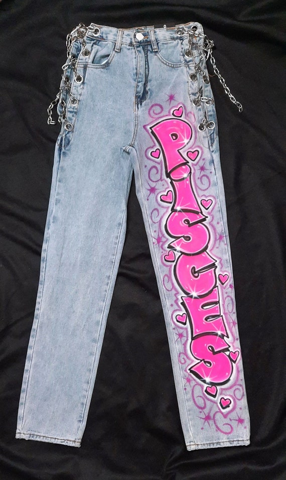 Airbrush Jeans ARTWORK Only You SUPPLY the Jeans - Etsy