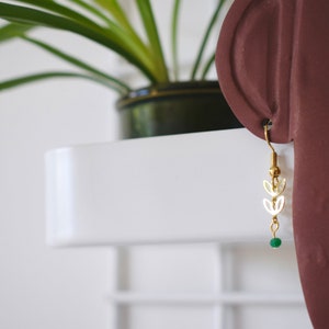 Minimalistic golden earrings, 'SUVI'earrings. image 5