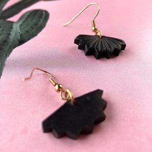 Geometric art nouveau earrings. image 4