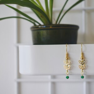 Minimalistic golden earrings, 'SUVI'earrings. image 1