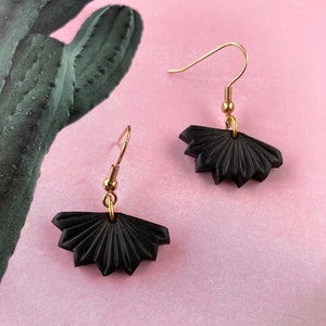 Geometric art nouveau earrings. image 5