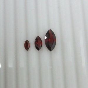 Natural Garnet marquise 6x3mm. 8x4mm. 12x6mm.