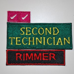 SET Red Dwarf Rimmer Costume Patches Fully Embroidered Sci-fi Cosplay