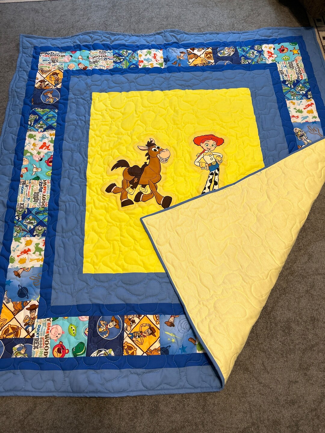 Jesse Quilt Bullseye Quilt Toy Story Quilt 53 X 58. Etsy