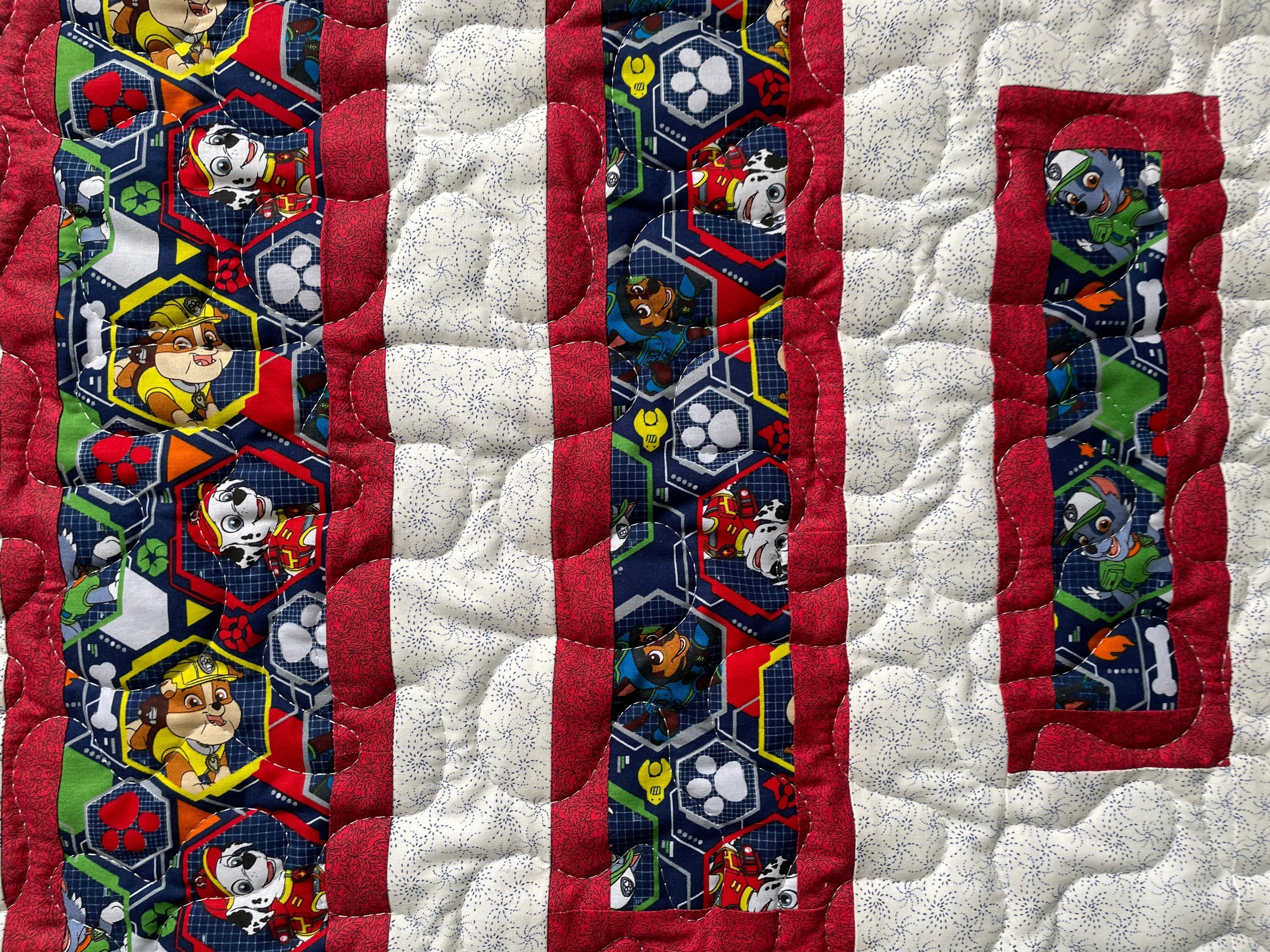 Paw patrol Paw patrol quilt 40 x 55 Dog quilt Baby Etsy