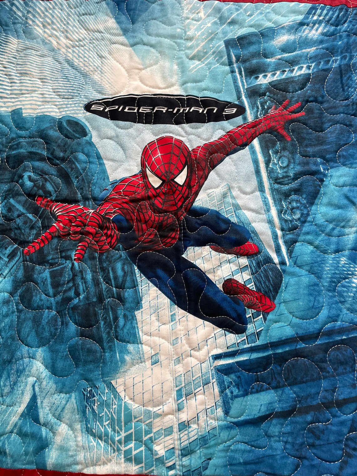 Spiderman quilt Spiderman Quilted Throw 46 x 48 Kid Etsy