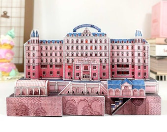 Gran Hotel BUDAPEST - Recortable - Maqueta de papel - Caja de pastelería Mendl's GRATIS