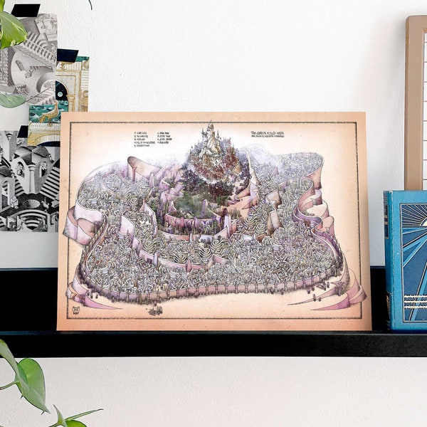 LABYRINTH movie map - Original illustration