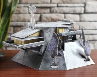 Casa recortable de papel de la casa VANDAMM - miniatura de la casa Con la Muerte en los Talones