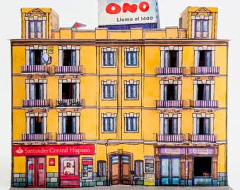 DESENGAÑO 21 - Edificio recortable inspirado en "Aquí no hay quién viva" - Escala H0