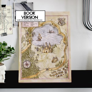 Mappa del castello VERSIONE LIBRO - Pianta del castello magico - Illustrazione magica - Poster di Kiko Sánchez