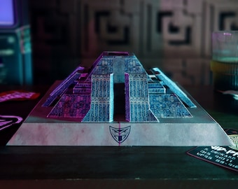 Edificio Tyrell Corporation - Maqueta de papel - Inspirado en Blade Runner - Tarjeta VID·PHON incluida