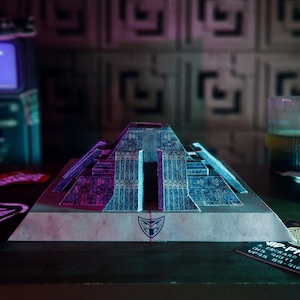 Bâtiment Tyrell Corp. - Créations en papier - Inspiré de Blade Runner - Carte accessoire VID·PHON incluse