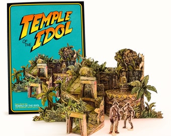 The Temple of the Golden Idol - With working traps! - Paper Model Kit - Papercraft