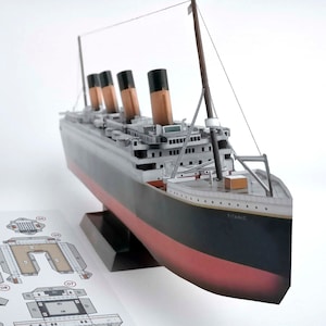 RMS TITANIC recortable de papel - Maqueta recortable - Set para montar el barco en escala 1:400