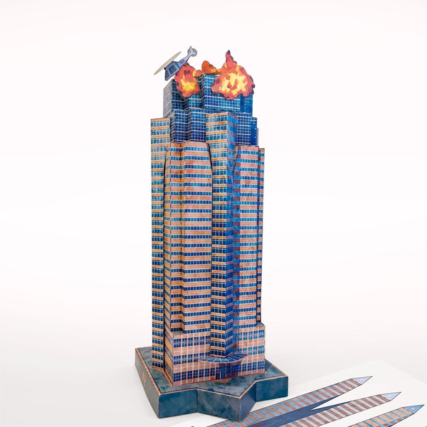 Nakatomi Plaza building - Fox Tower - Papercraft - Inspired by Die Hard