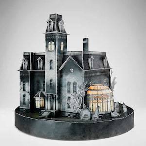 ADDAMS HOUSE - Paper Model - Papercraft - Card model kit - H0 Scale