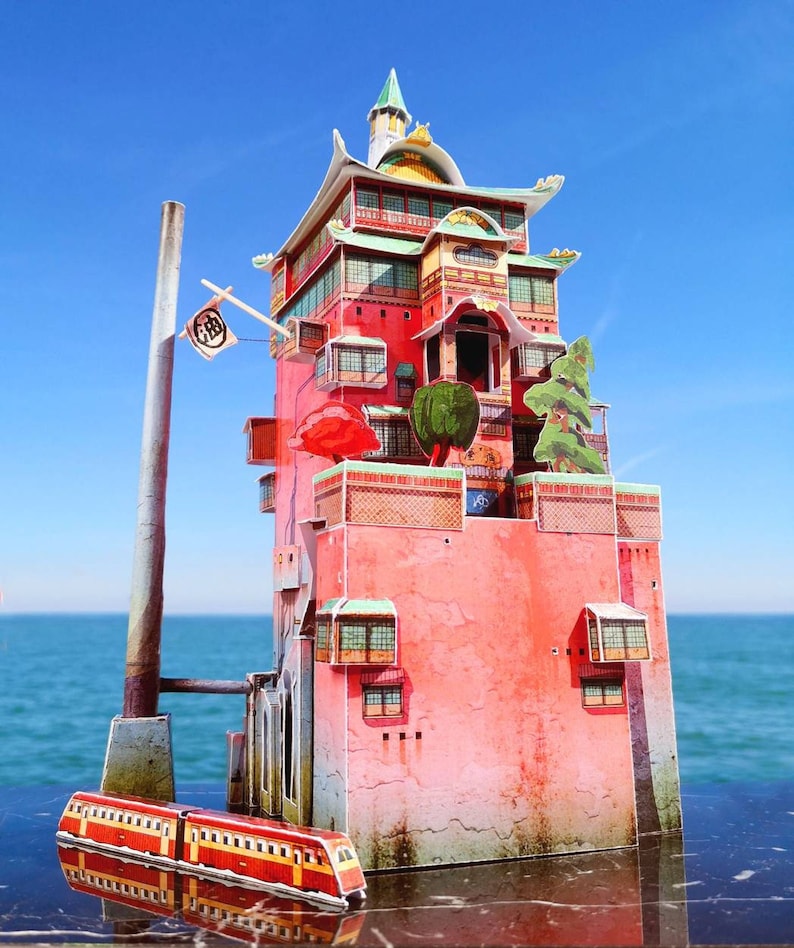 BADHUS - Papperspyssel - Häxpalats - Japanskt badhus av papper bild 7