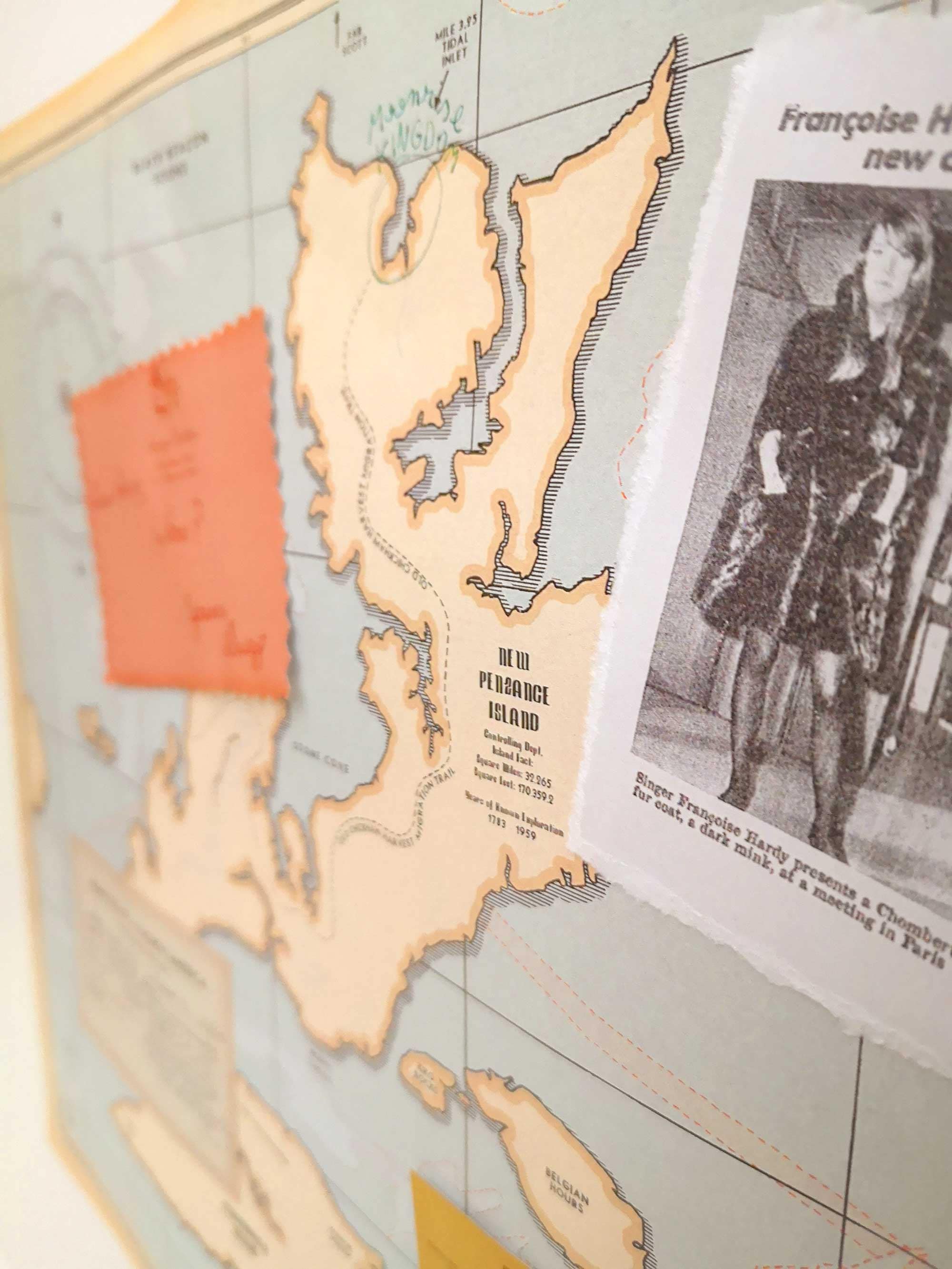 Moonrise Kingdom Map New Penzance Island With Original Ephemera