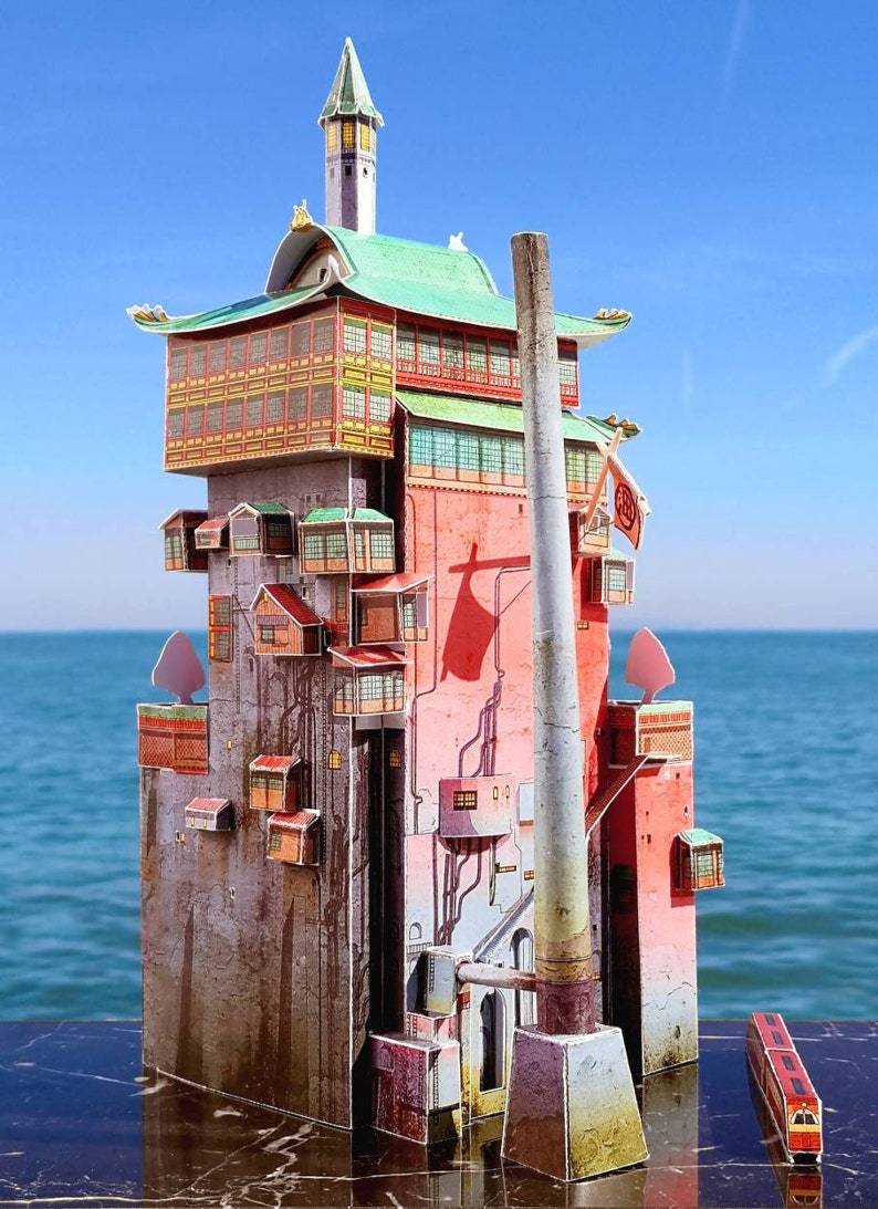 BADHUS - Papperspyssel - Häxpalats - Japanskt badhus av papper bild 8