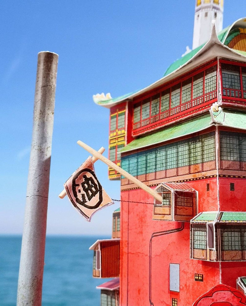 BADHUS - Papperspyssel - Häxpalats - Japanskt badhus av papper bild 4