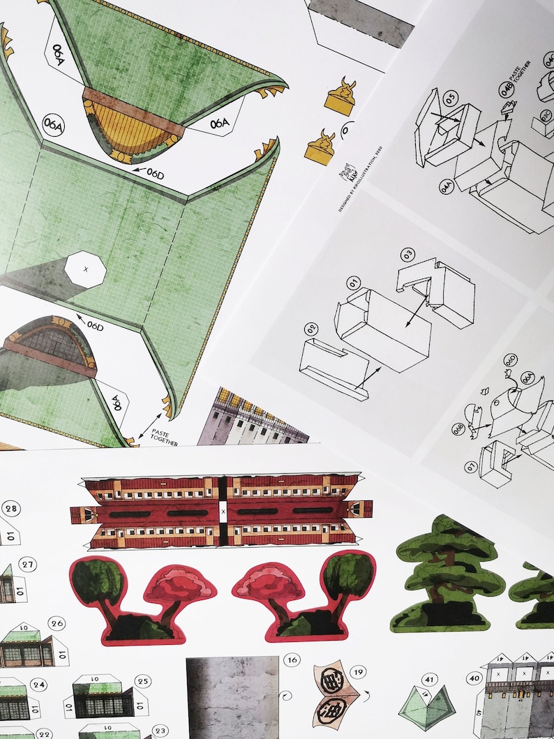 BADHUS - Papperspyssel - Häxpalats - Japanskt badhus av papper bild 3