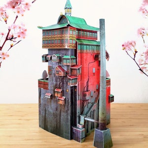 BADHUS - Papperspyssel - Häxpalats - Japanskt badhus av papper bild 2