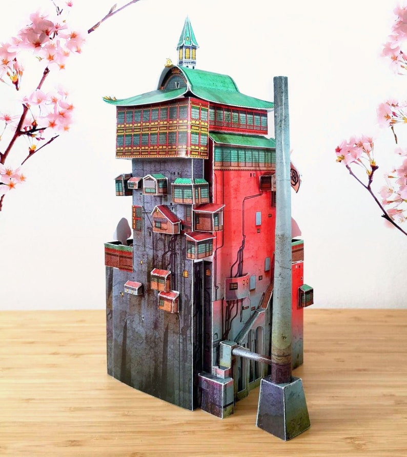 BADHUS - Papperspyssel - Häxpalats - Japanskt badhus av papper bild 2