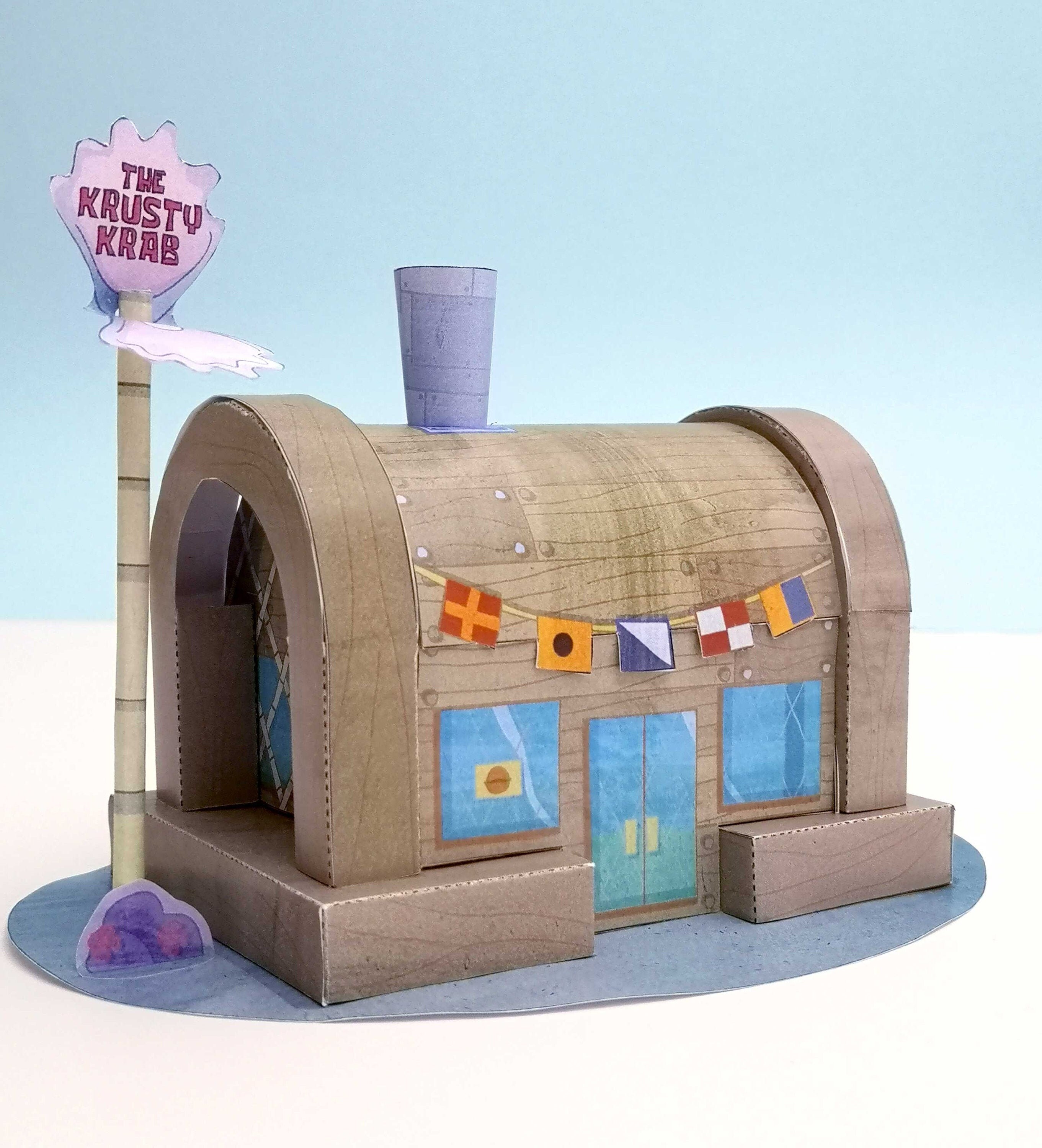 Set Di Modelli In Carta Krusty Krab Ristorante Di Hamburger Etsy Italia