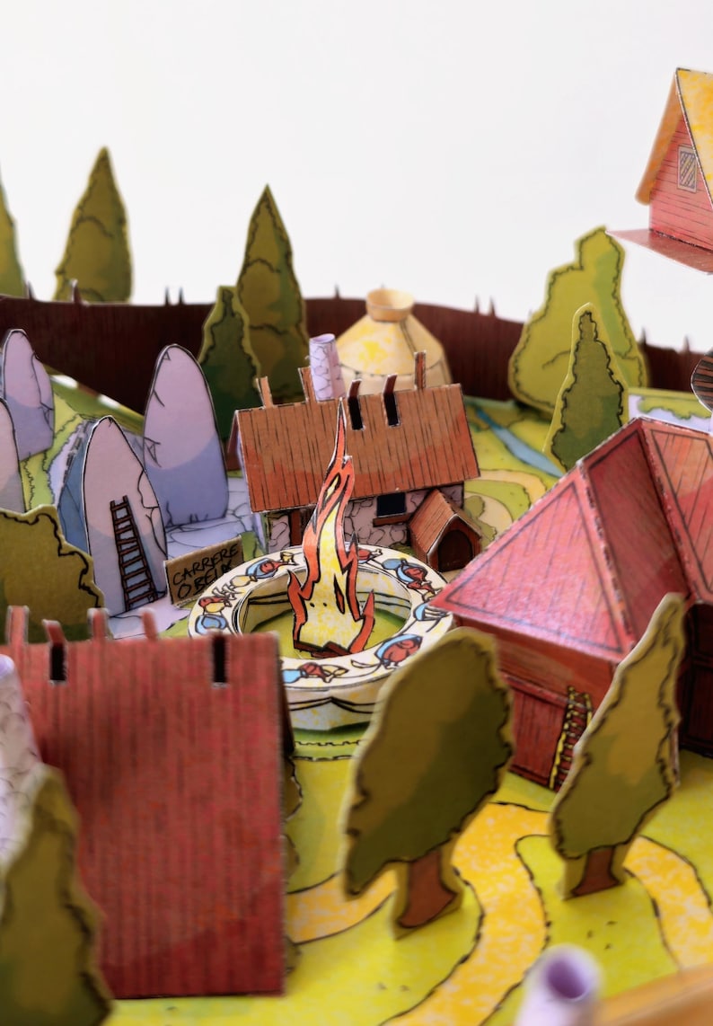 Papercraft Rural Area Making Diy GAULISH VILLAGE PAPERCRAFT - Cut & Assemble Paper Model Kit - Etsy