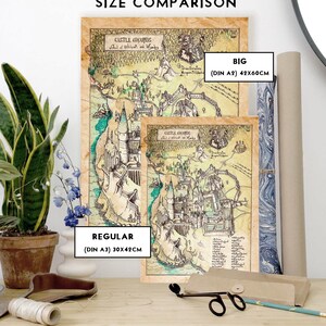 The Magic Castle Guide.pdf Castle Map - Plan of the Magic Castle - Wizarding Illustration - Poster ...