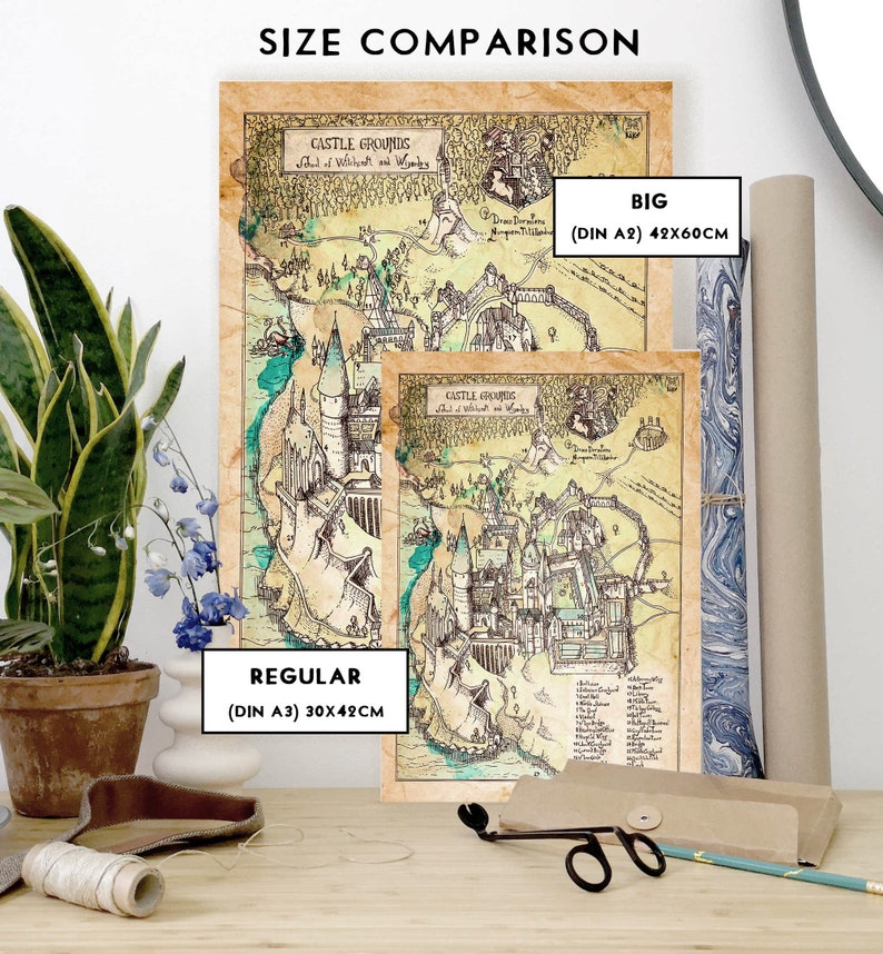 The Magic Castle Guide.pdf Castle Map - Plan of the Magic Castle - Wizarding Illustration - Poster ...