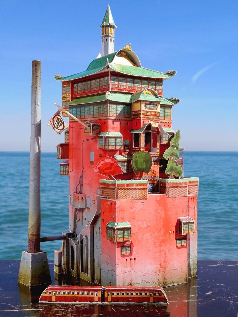 BADHUS - Papperspyssel - Häxpalats - Japanskt badhus av papper bild 6