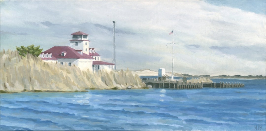 Moriches Coast Guard Station Print Etsy