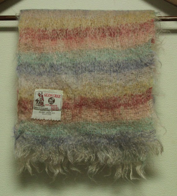 70s vintage Glen Cree mohair scarves made in scot… - image 1
