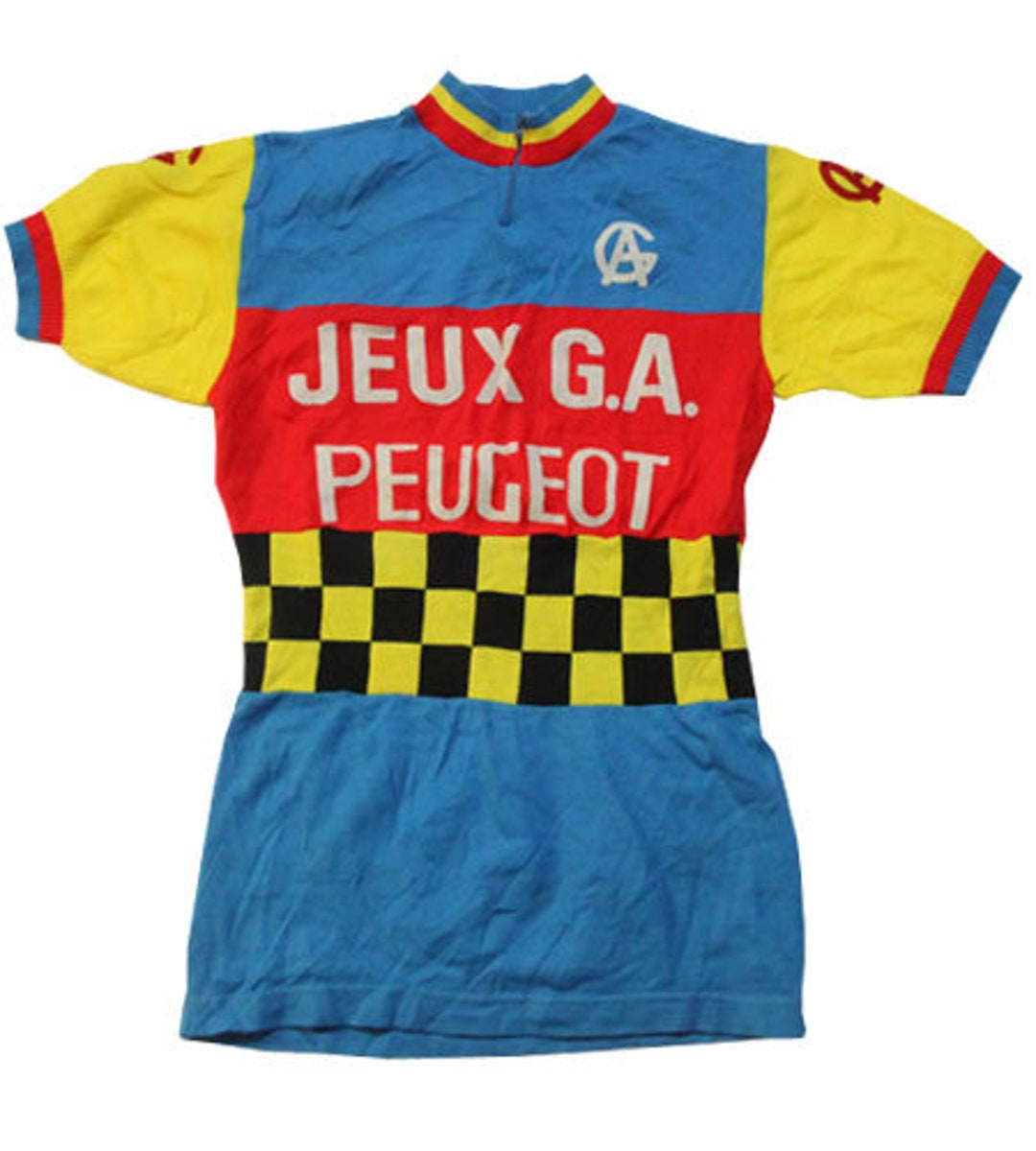 Maillot cycliste INTERMARCHE vintage 70'S jersey rouge shirt ancien